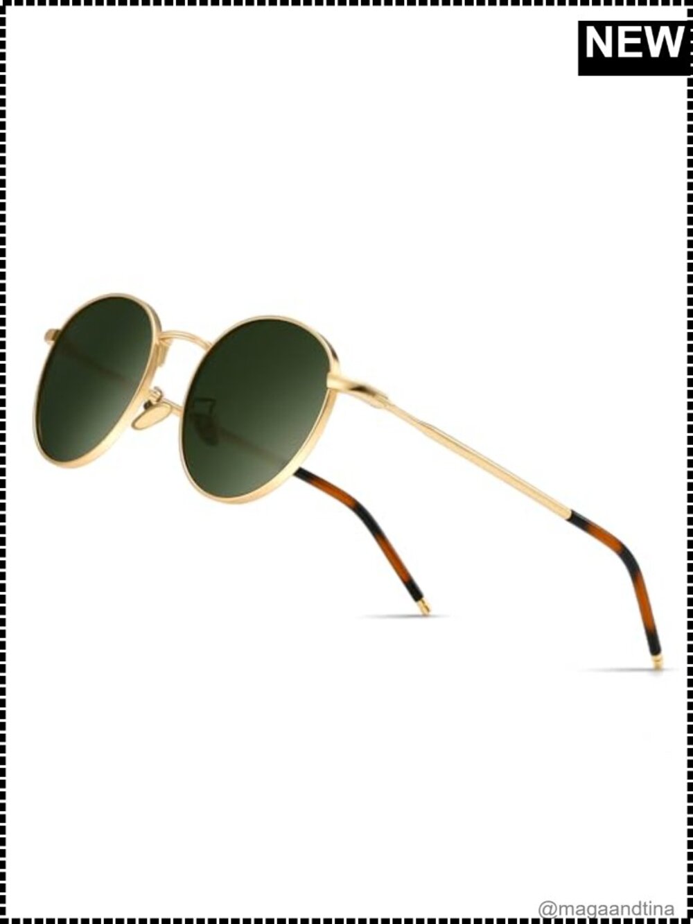 Round Metal Sunglasses Polarized UV400 Full Frame Retro